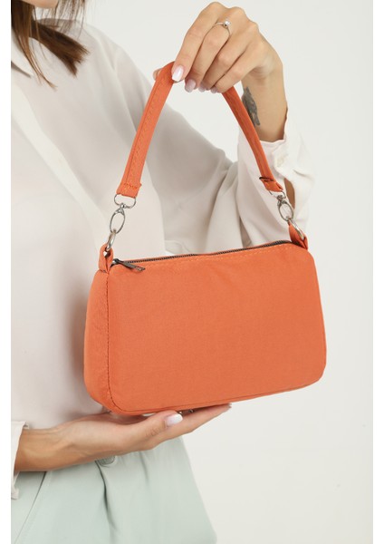 Turuncu U16 Baget El ve Omuz Çantası U:23 cm E:15 cm G:7cm