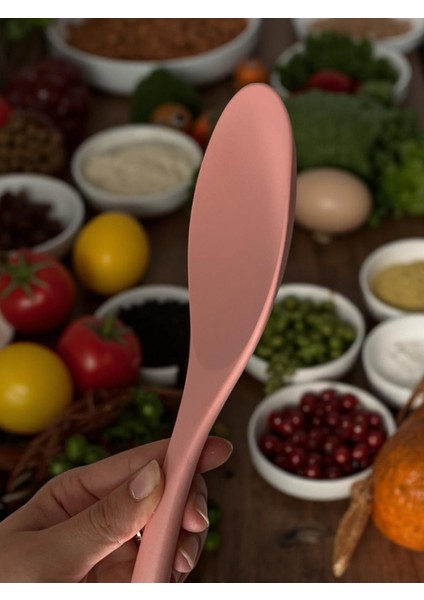 Isıya Dayanıklı Silikon Kevgir Kepçe Spatula Kaşık Seti (30-28-22-20 Cm) 7 Parça fırsatları
