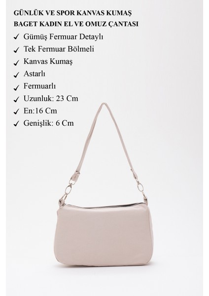 Krem U16 Baget El ve Omuz Çantası U:23 cm E:15 cm G:7cm modelleri