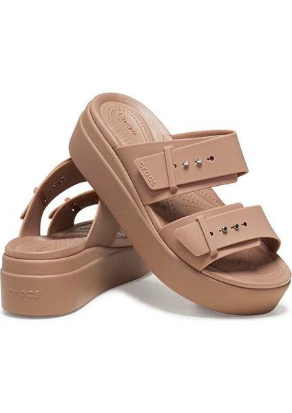 Brooklyn Buckle Lowwdg Kadın Terlik 207431-2Q9 Kahverengi modelleri