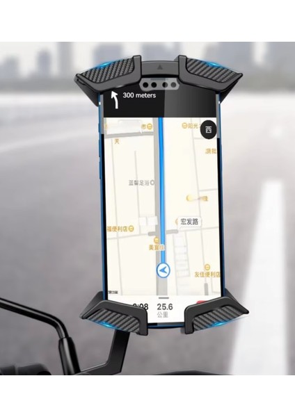 Cf Moto 450 Sr Için Karbon Darbe Emici Titreşim Engelleyici Motosiklet Telefon Tutucu