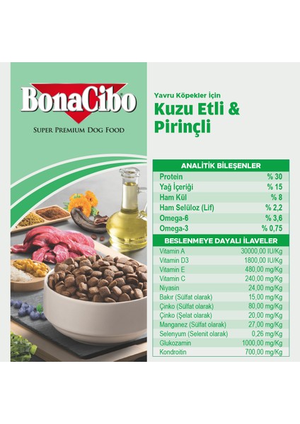 Puppy Dog Kuzulu ve Pirinçli Yavru Köpek Maması, 15 Kg, Tüm Irklar Için, Doğal, Şeker Içermez indirimleri