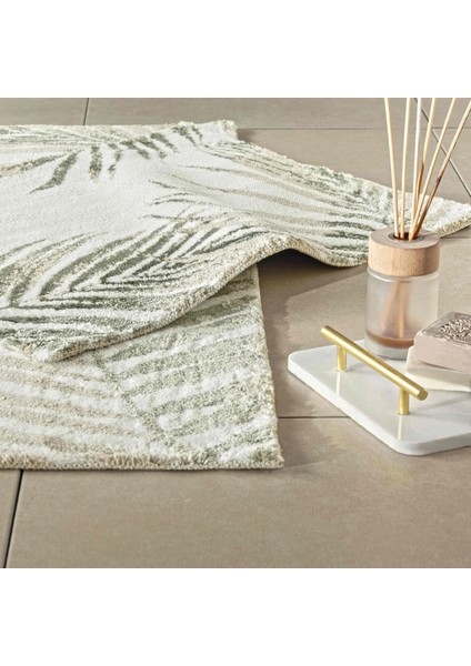 Pamuklu 2'li Banyo Paspas Seti Palm ( Yeşil ) fiyatları