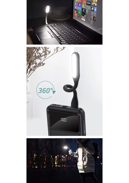 10.000 mAh Prime Dijital Göstergeli Dahili Çoklu Kablolu Powerbank Siyah fiyatları