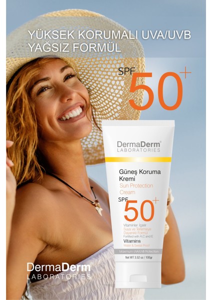 Spf 50+ Güneş Koruma Vitaminli Yüz ve Vücut Güneş Kremi 100 ml. fırsatları