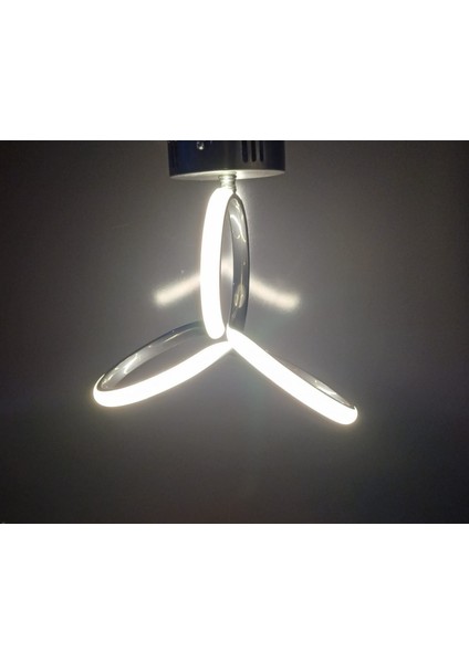 Gümüş3 Renk Modern Plafonyer LED Avize