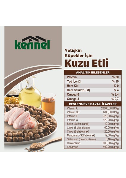 Adult Dog Tavuklu Yetişkin Köpek Maması, 100 gr x 5 Adet, Tüm Irklar Için, Doğal, Şeker Içermez indirimleri