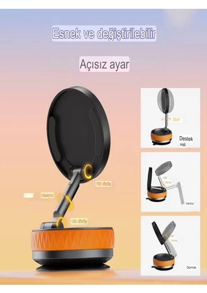 Atd 360° Mekanizmalı Katlanabilir Araç, Ev ve Ofis Içi Telefon & Navigasyon Tutucu Stand fırsatları