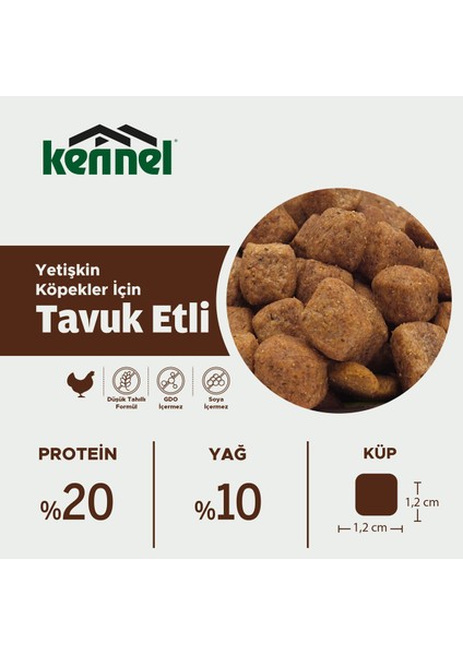 Adult Dog Tavuklu Yetişkin Köpek Maması, 15 Kg, Tüm Irklar Için, Doğal, Şeker Içermez fırsatları
