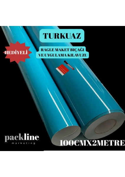 Turkuaz Hava Kanallı Kendinden Yapışkanlı Folyo 100CM x 2metre
