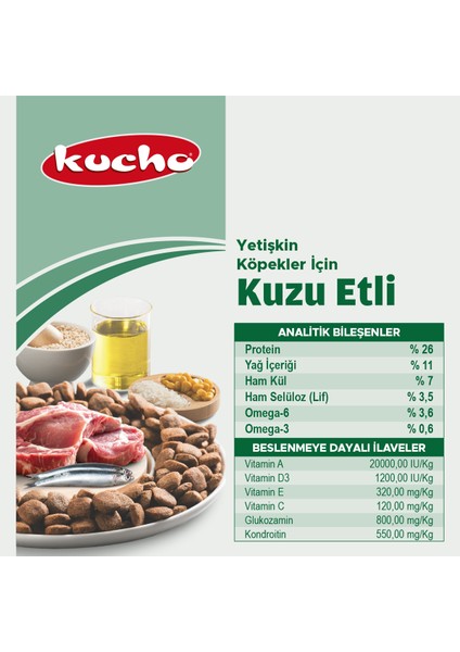 Adult Dog Kuzulu Yetişkin Köpek Maması, 100 gr x 5 Adet, Tüm Irklar Için, Doğal, Şeker Içermez indirimleri