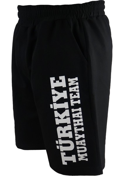 MT3038 Muaythai Şortu Türkiye Muay Thai Team Baskılı Siyah Şort fiyatları