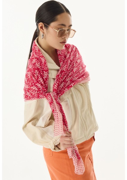 Emily Burçak Desen Fuşya Pamuklu Şal fiyatları