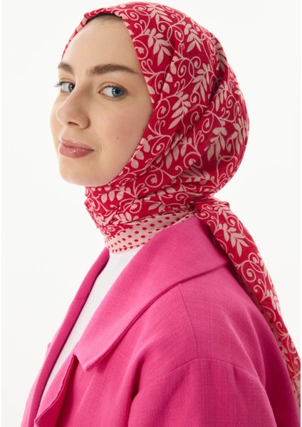 Emily Burçak Desen Fuşya Pamuklu Şal fırsatları
