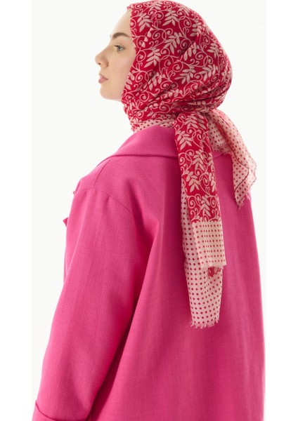 Emily Burçak Desen Fuşya Pamuklu Şal indirimleri