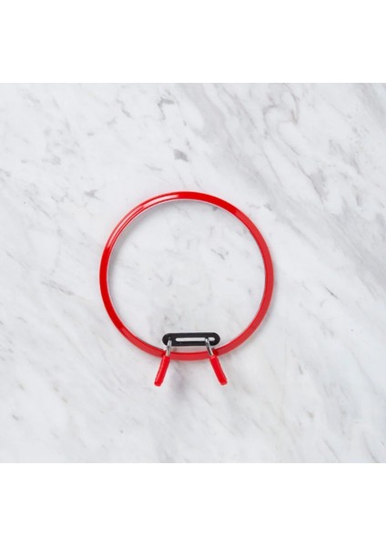 Kırmızı Orta Metal Yaylı Nakış Kasnak- 12.6cm