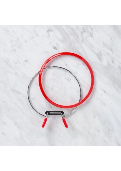 Kırmızı Orta Metal Yaylı Nakış Kasnak- 12.6cm fiyatları
