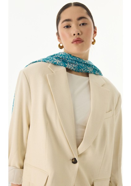 Emily Burçak Desen Turkuaz Pamuklu Şal fiyatları