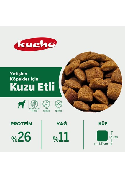 Adult Dog Kuzulu Yetişkin Köpek Maması, 15 Kg, Tüm Irklar Için, Doğal, Şeker Içermez modelleri
