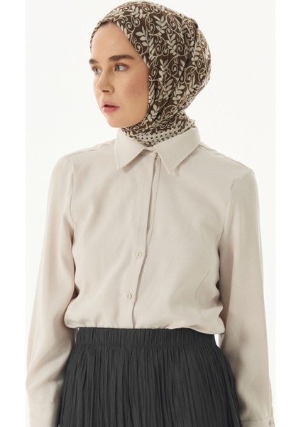 Emily Burçak Desen Kahverengi Pamuklu Şal modelleri