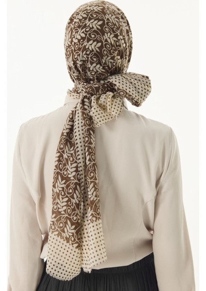 Emily Burçak Desen Kahverengi Pamuklu Şal fırsatları