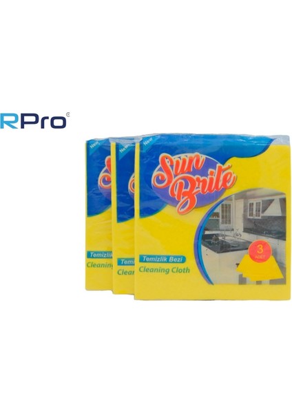 3'lü Sarı Temizlik Bezi