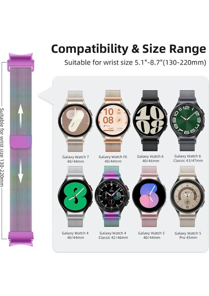 Samsung Galaxy Watch 4/5/6/7/fe/40/40/44 Classic 42/43/46/47MM Uyumlu 20MM Metal Paslanmaz Kordon fiyatları