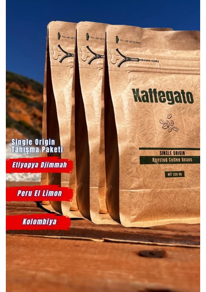 Çekirdek Kahve Tanışma Seti 3'lü 250 gr x3 - Etihyopya - Kolombiya - Peru