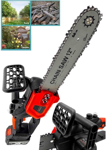İyisi Yok Akülü Şarjlı Ağaç Kesme Budama Zincirli Testere Dal Makinesi Isınmaya Karşı Çift 12 Li Yatay indirimleri