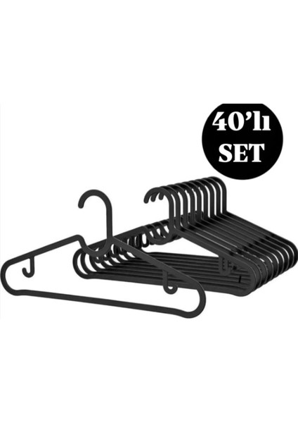 Dolap Içi Elbise, Pantolon, Gömlek, Ceket, Etek Askısı Seti, (40ADET), Plastik