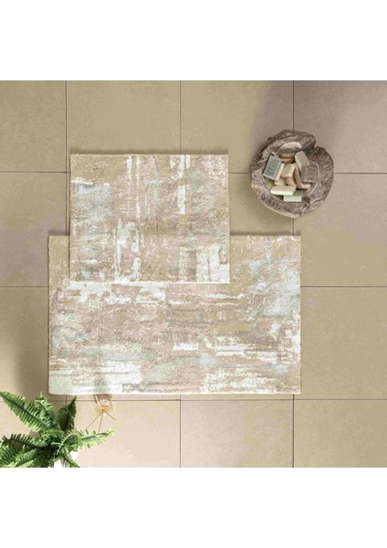 Pamuklu 2'li Banyo Paspas Seti Vega ( Bej )
