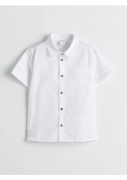 Lcw Kids Beyaz Basic Cepli Erkek Çocuk Poplin Gömlek modelleri