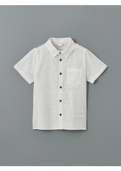 Lcw Kids Beyaz Basic Cepli Erkek Çocuk Poplin Gömlek fırsatları