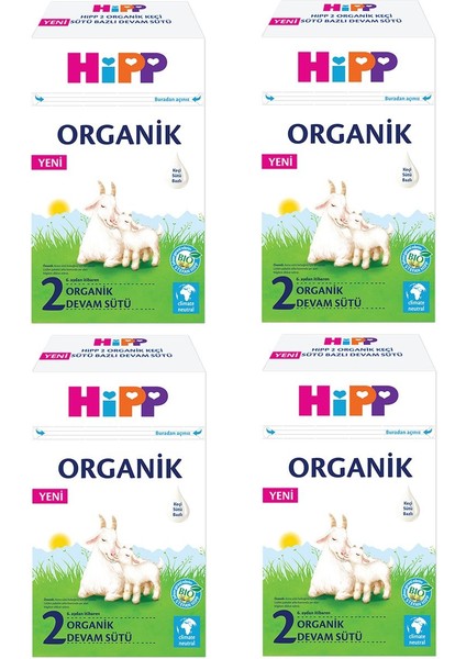2 Organik Keçi Sütü Bazlı Devam Sütü 400 gr 4 Adet