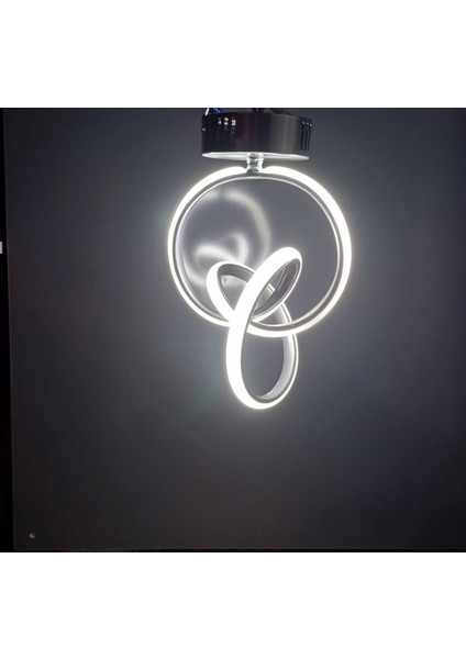 Modern Gümüş 3 Renk Plafonyer LED Şık Avize fiyatları