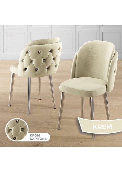 Zae Serisi 90X168 Lak Panel Antrasit Ironi Krom Ayak Masa Takımı 4 Krem Sandalye modelleri