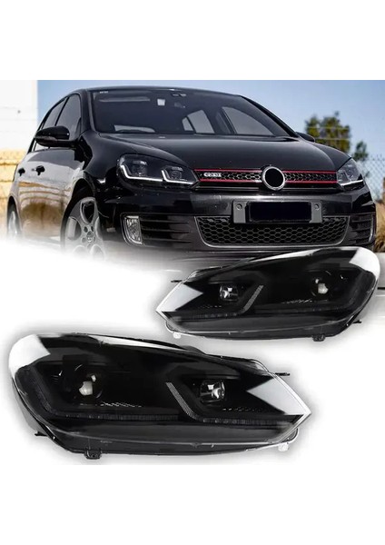 Volksvagen Golf 6 2009-2012MK6 Krom 7.5 Dizayn J Ledli Ön Far
