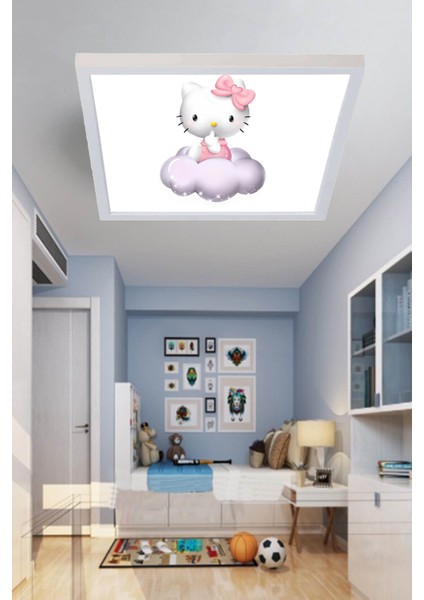 Hello Kitty 60X60 Çocuk Odası LED Avize Yeni Nesil LED AVIZE,60WATT Modern LED Avize