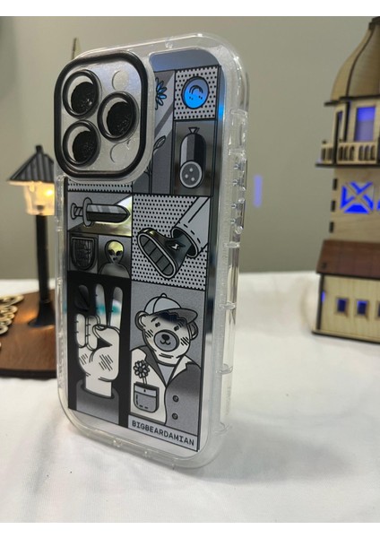 IPHONE 14 Pro Max 3D Digital Baskılı Aynalı Darbe Emici Tam Koruma Şeffaf Mika Telefon Kılıfı modelleri