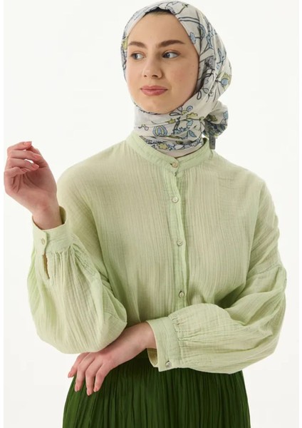 Lina Nine Desen Krem-Çağla Yeşili Pamuklu Şal fiyatları