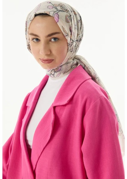 Lina Nine Desen Krem-Pembe Pamuklu Şal fırsatları