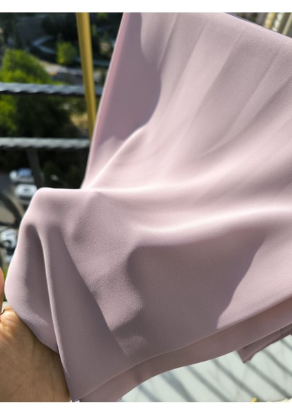 Queen Medine Ipeği Ince Yazlık Eşarp 140*140CM Toz Pembe