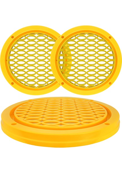 Renkli Hoparlör Kapak 16CM LED Takılabilir 2 Adet Sarı