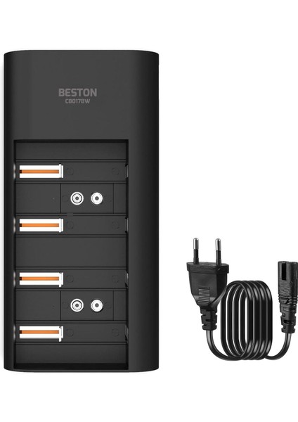 BST-C8017BW Pil Şarj Aleti Universal 9V-AA-AAA-C-D Ni-Mh Ni-Cd