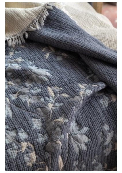 Marbella Indigo Çift Kişilik Pike/yatak Örtüsü modelleri