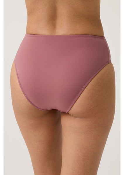 Bordo Yüksek Bel Bikini Altı Sporty Bottom modelleri