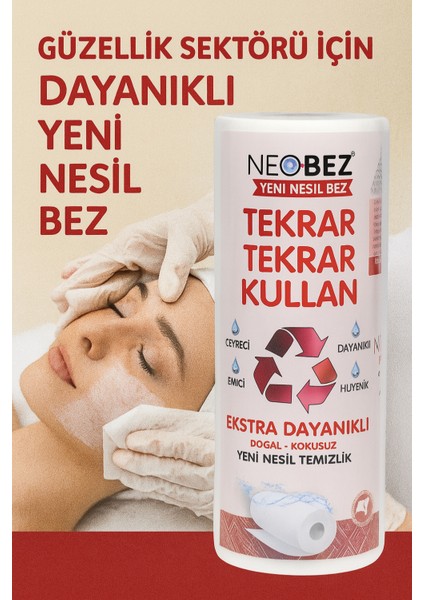 Güzellik Merkezleri için Dayanıklı Yeni Nesil Bez 22CM*28CM 50 Yaprak 4 Lü Paket