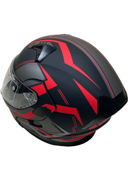 Jk Kask Çene Açılır Siyah Kırmızı L fiyatları