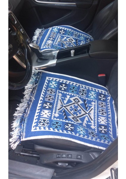 Oto Koltuk Kilim Seti - 3 Parça Takım (Mavi)
