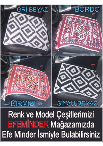 Oto Koltuk Kilim Seti - 3 Parça Takım (Siyah) modelleri